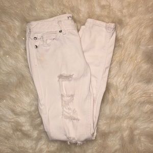 Rue 21 White Ripped Skinny Jeans